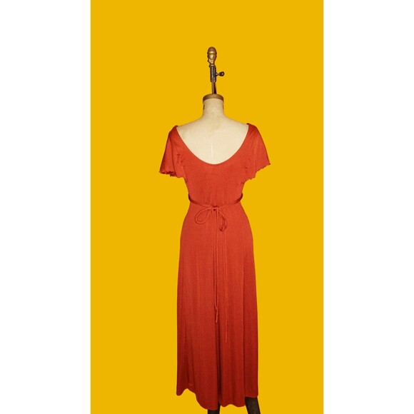 1970s ROBERTA CALIFORNIA Empire Waist DISCO Dress W/Adjustable Waist Straps. S-M - Picture 4 of 9